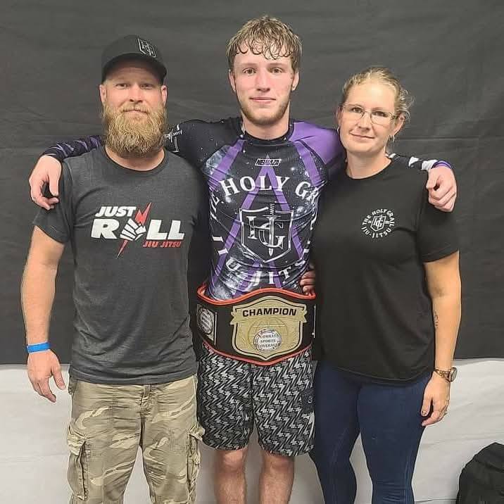 Championship belt celebration